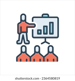 Vector colorful illustration icon for presentation