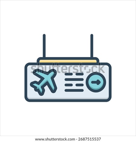 Vector colorful illustration icon for priority boarding