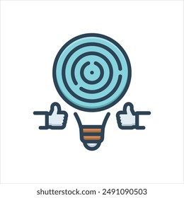 Vector colorful illustration icon for problem solving
