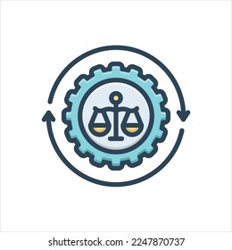 Vector colorful illustration icon for proceeding