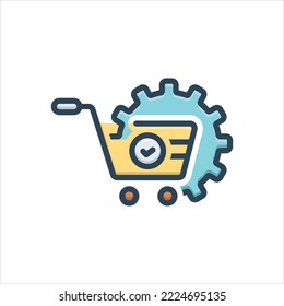 Vector colorful illustration icon for procurement