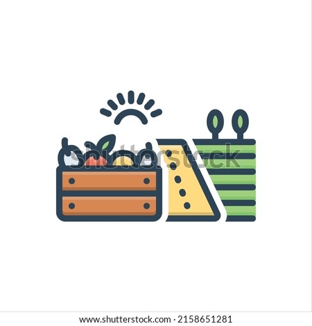 Vector colorful illustration icon for  producing