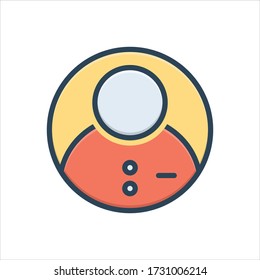 Vector colorful illustration icon for profile