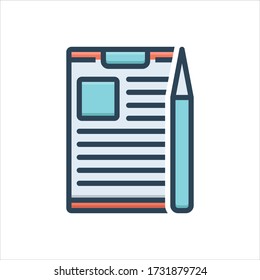 Vector colorful illustration icon for project briefing