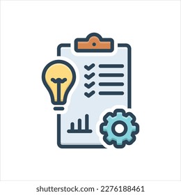 Vector colorful illustration icon for project