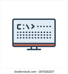Vector colorful illustration icon for prompt
