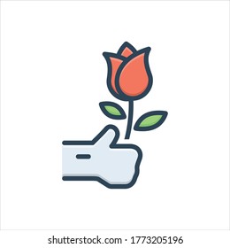 Icono de ilustración de color vectorial para proponer