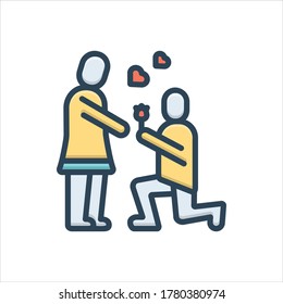Vector colorful  illustration icon for propose