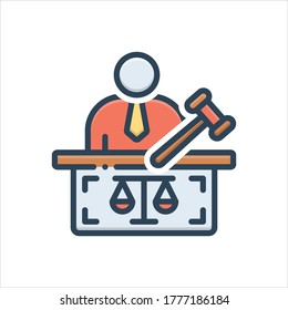 Icono de ilustración de color vectorial para fiscal