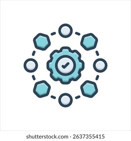 Vector colorful illustration icon for proven method