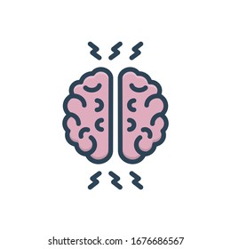 Icono de ilustración de color vectorial para ptsd