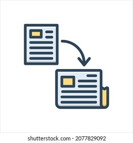 Vector colorful illustration icon for publishing