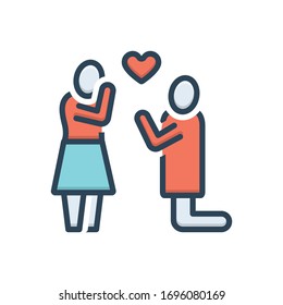 Vector colorful illustration icon for purpose