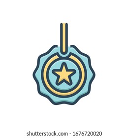 Vector colorful illustration icon for quality