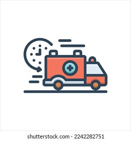 Vector colorful illustration icon for quickly