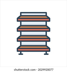Vector colorful illustration icon for rack
