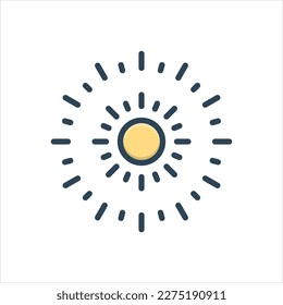 Vector colorful illustration icon for ray
