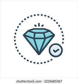Icono de ilustración de color vectorial para real