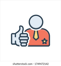 Vector colorful illustration icon for really