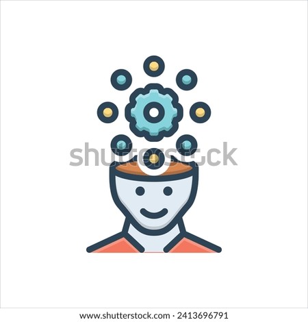 Vector colorful illustration icon for reasoning