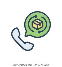 Vector colorful illustration icon for recall