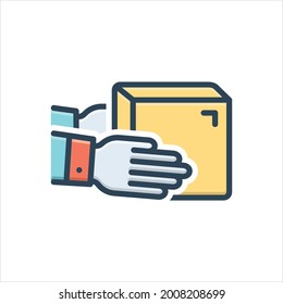 Icono de ilustración de color vector para receptores