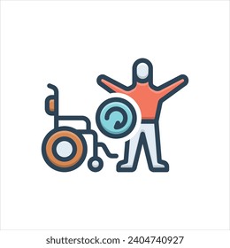 Vector colorful illustration icon for recover
