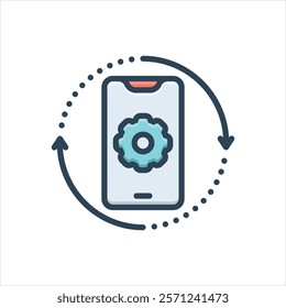 Vector colorful illustration icon for recovery