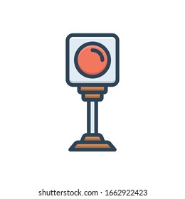 Icono de ilustración de color vectorial para rojo