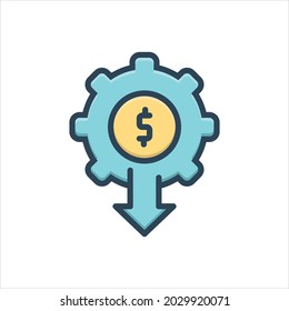 Vector colorful illustration icon for   reduced
