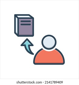 Vector colorful illustration icon for referenced