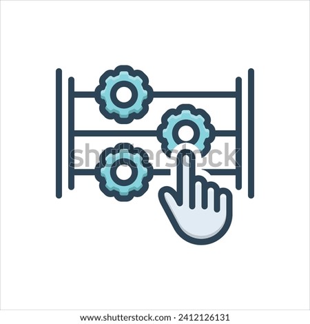 Vector colorful illustration icon for refine