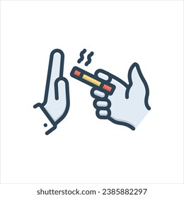 Vector colorful illustration icon for refuse