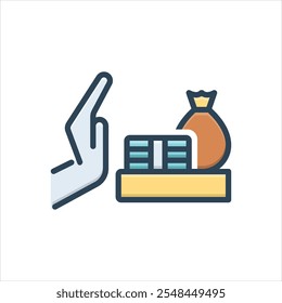 Vektorgrafik bunte Illustration Symbol für Müll