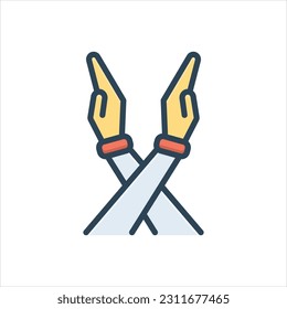 Vector colorful illustration icon for refused