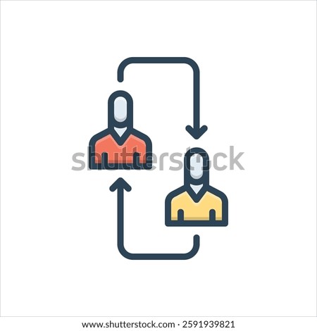 Vector colorful illustration icon for relationship
