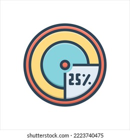 Vector colorful illustration icon for remained