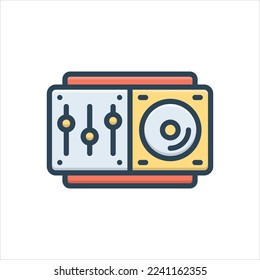 Vector colorful illustration icon for remix