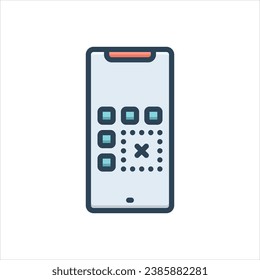 Vector colorful illustration icon for remove