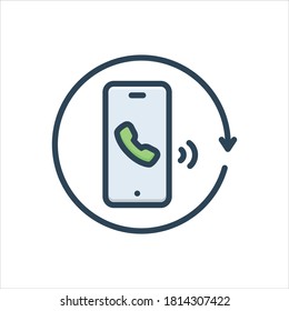 Icono de ilustración de color vectorial para repetición