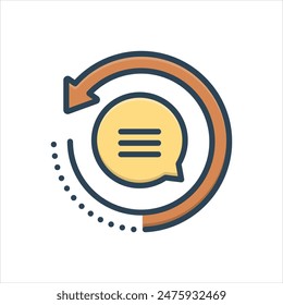 Vector colorful illustration icon for repeat key phrases