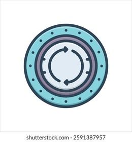 Vector colorful illustration icon for repeat