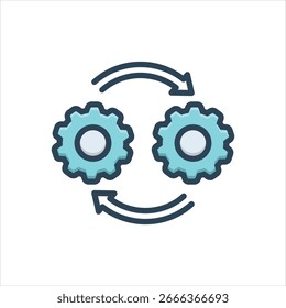Vector colorful illustration icon for replacement part