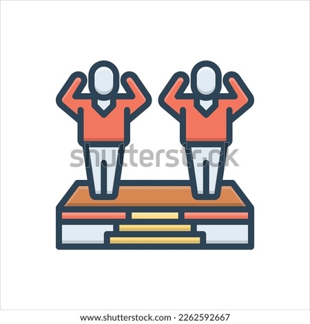 Vector colorful illustration icon for replica