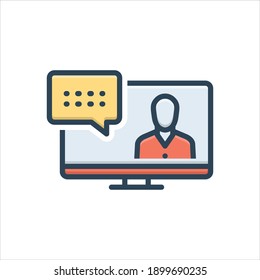 Vector colorful illustration icon for  represented