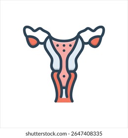Ícone colorido de ilustração vetorial para órgão reprodutor