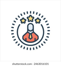 Vector colorful illustration icon for reputation