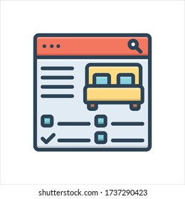 Vector colorful illustration icon for reservation