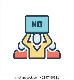 Vector colorful illustration icon for resist
