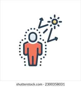 Icono de ilustración de color vectorial para resistente
